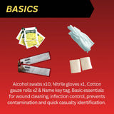 MOTORESQ GO Trauma First Aid Kit - Black - Hemostatic Gauze