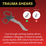 MOTORESQ GO Trauma First Aid Kit - Black - Hemostatic Gauze