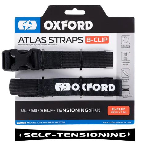 Oxford Atlas Straps B-Clip 26mm x 1.2M Black