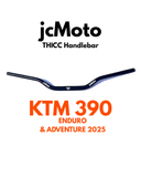 jcMoto THICC BAR 28mm Handlebar - Direct fit on new KTM 390 ENDURO/ ADVENTURE - Black