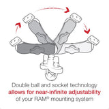 RAM Quick-Grip™ XL Phone Mount with Handlebar U-Bolt Base