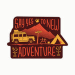 100 Kmph Say Yes to New Adventures Sticker