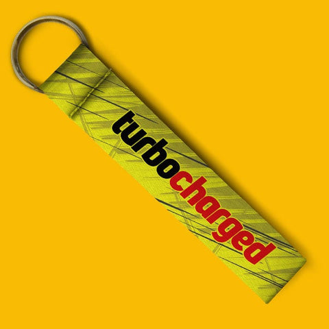 100 Kmph Turbocharged Yellow Key Chain