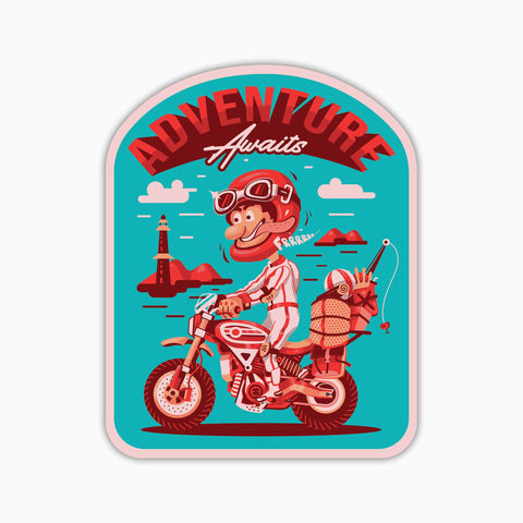 100 Kmph Adventure Awaits Sticker