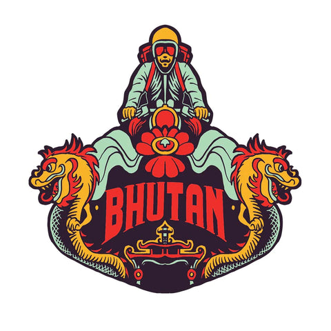 100 Kmph Bhutan Sticker